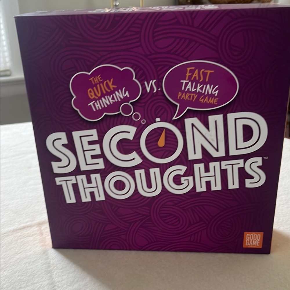 Second Thoughts Purple and White Game. Unopened.